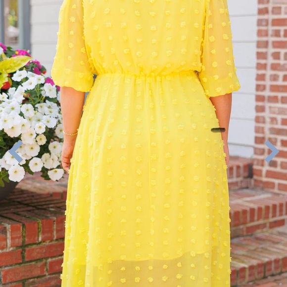 Chic Soul’s Yellow Looking Chic Party Dress          3X Bust: 46" Length: 52" - Picture 4 of 6